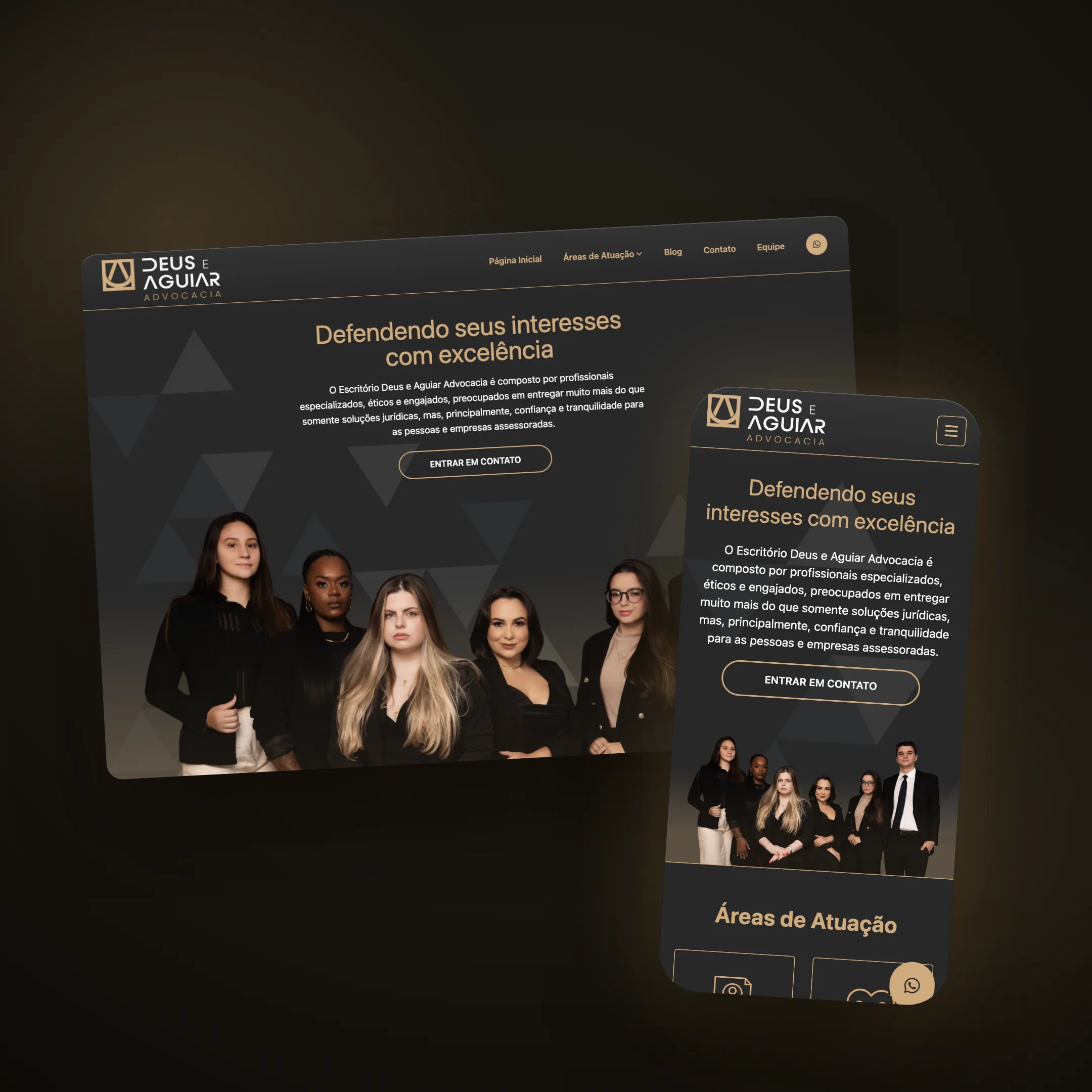 Deus e Aguiar site showcase