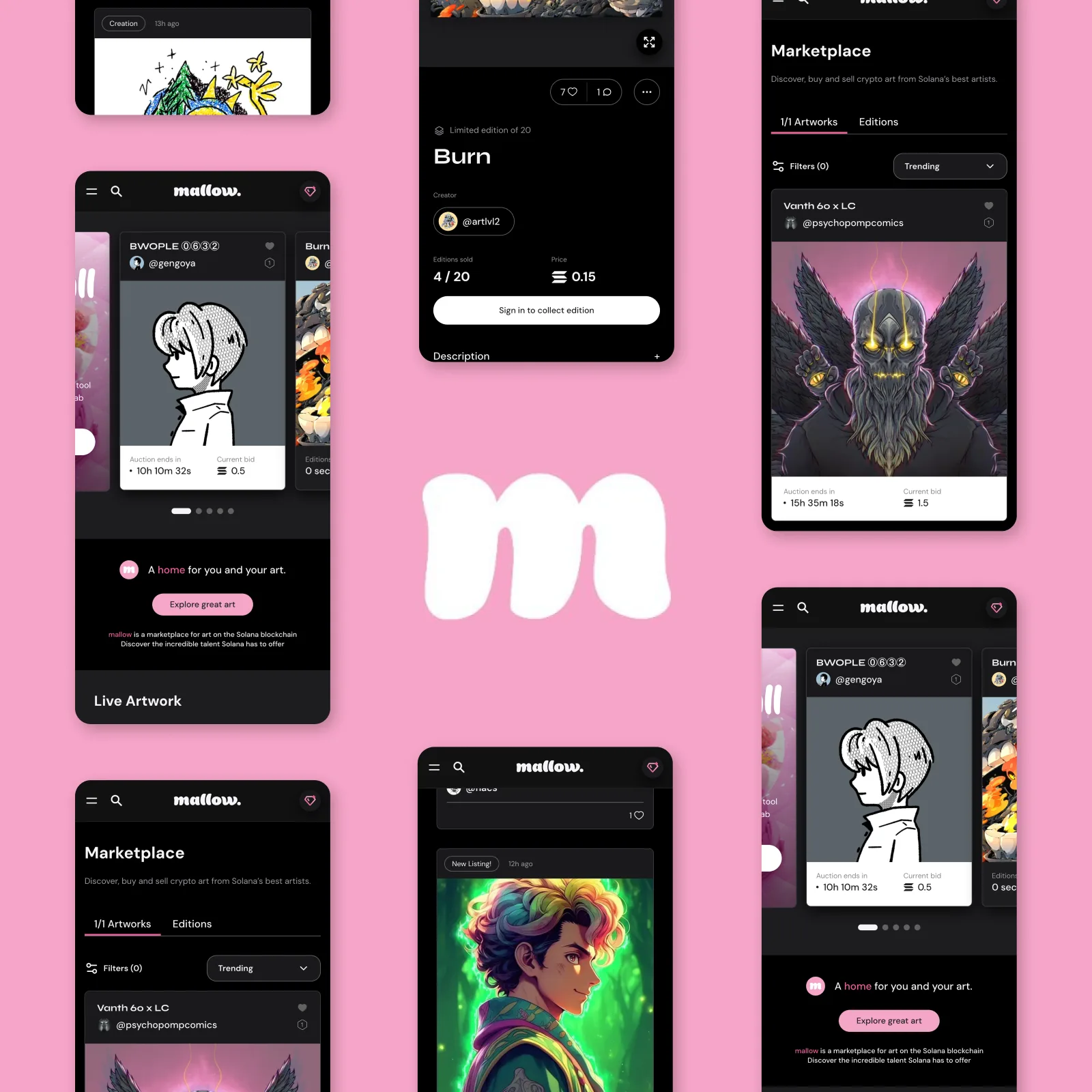 Mallow Art product demo